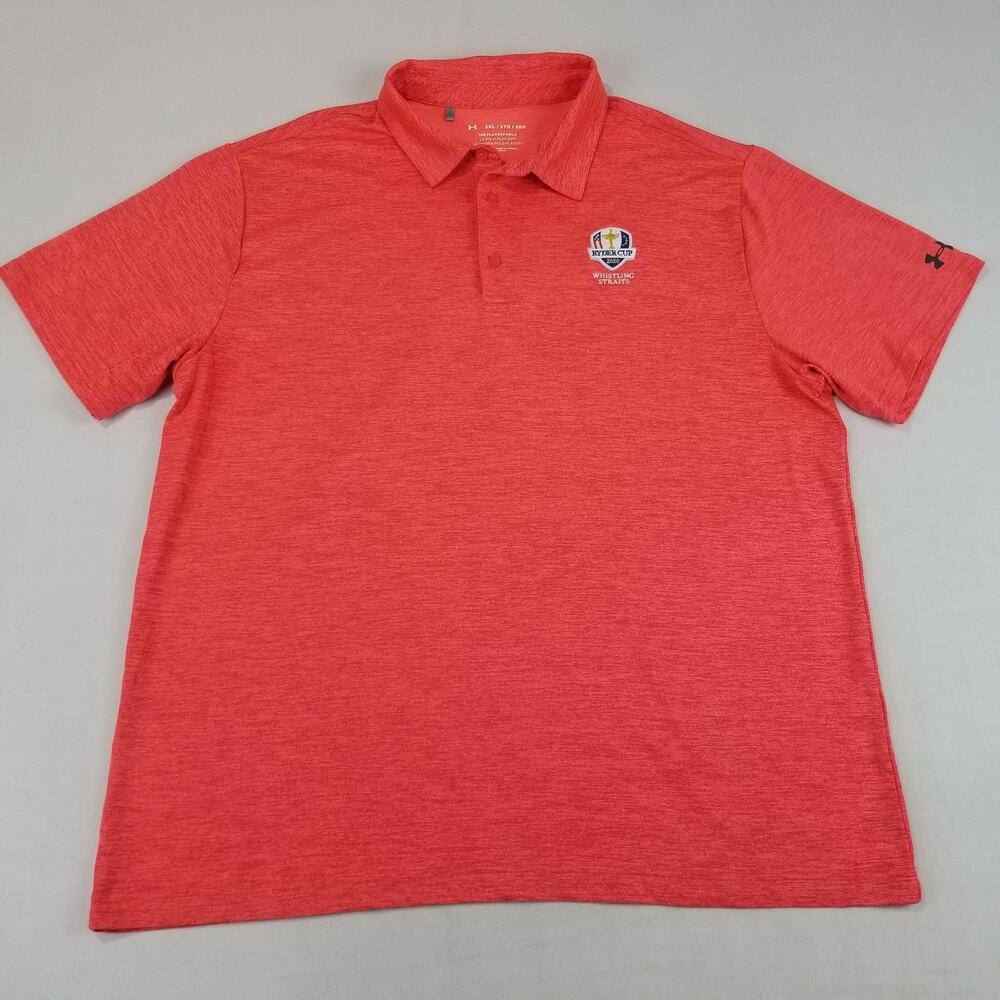 Ryder Cup Whistling Straits Shirt Polo Mens 2XL Red Under Armour Golf 2020